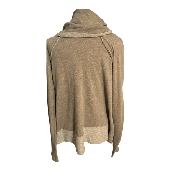 FREE PEOPLE FP Beach Cocoon Cowl Pullover Top Oversized Army Green Size M L - Picture 5 of 9